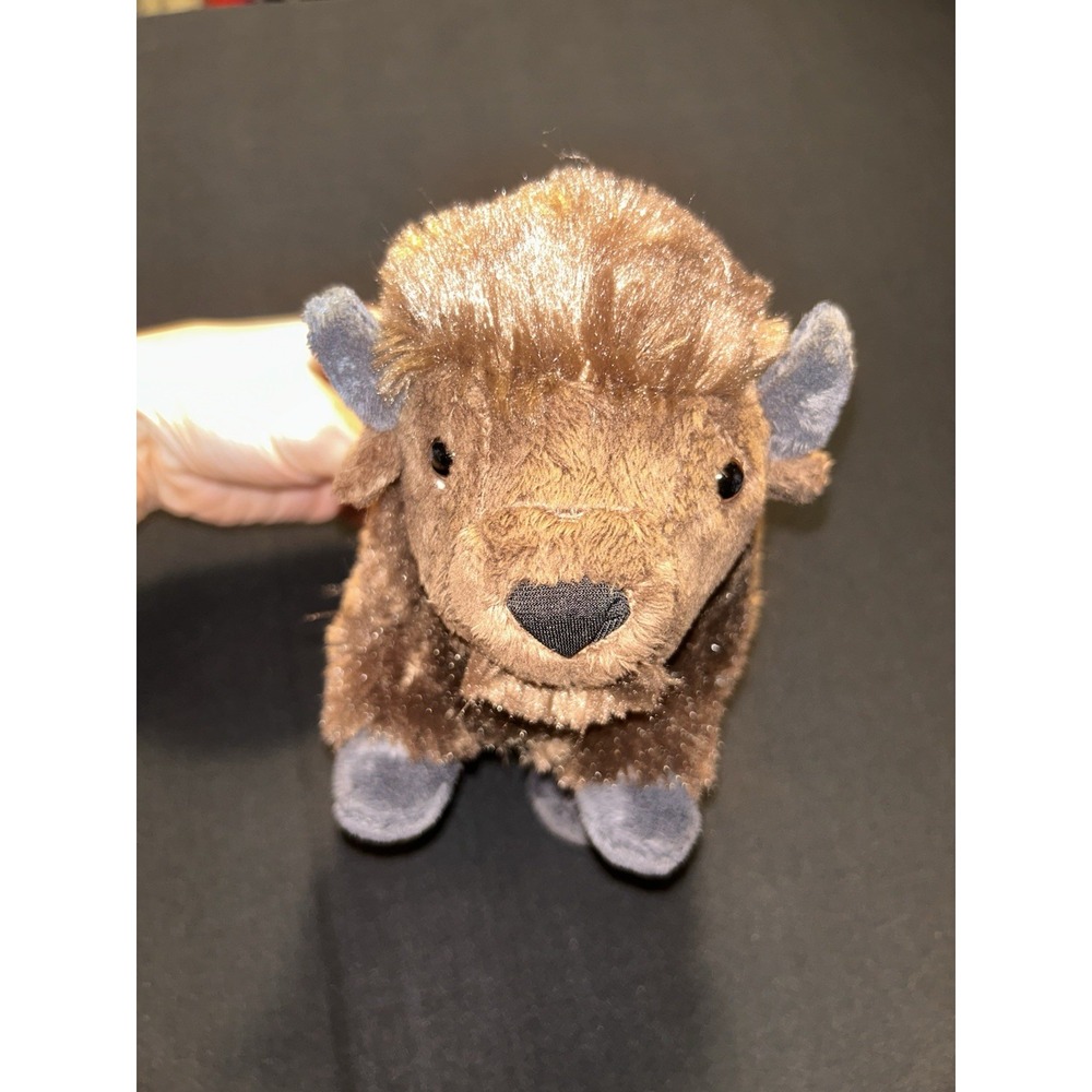 Wild Republic Buffalo Stuffed Animal Plush Small Brown Gray Collectible